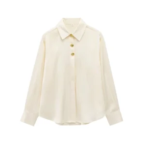 Elegant Satin Blouse - Ivory