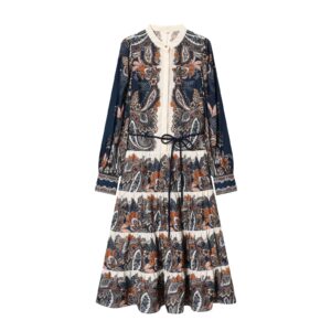 Retro Layered Skirt Dress