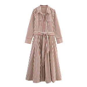 Striped Shirt Dress