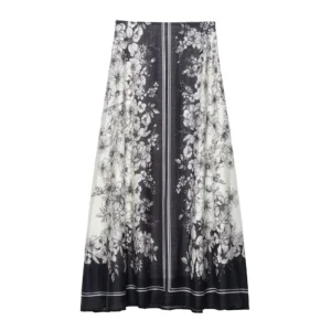 Printed Floral Maxi Skirt