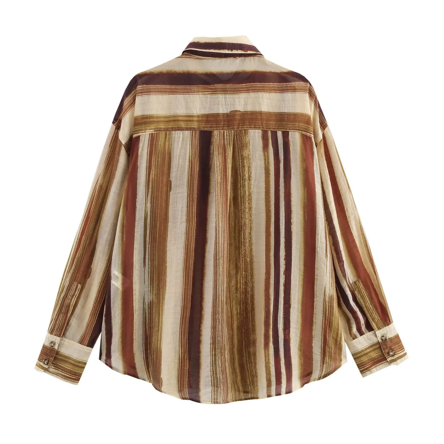 Striped Loose Blouse - Image 3
