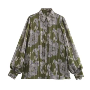 Vintage Printed Blouse