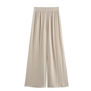 Wide Flowing Trousers - Ivory