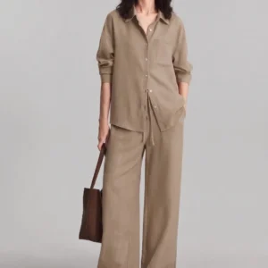Casual Cotton Set - Beige