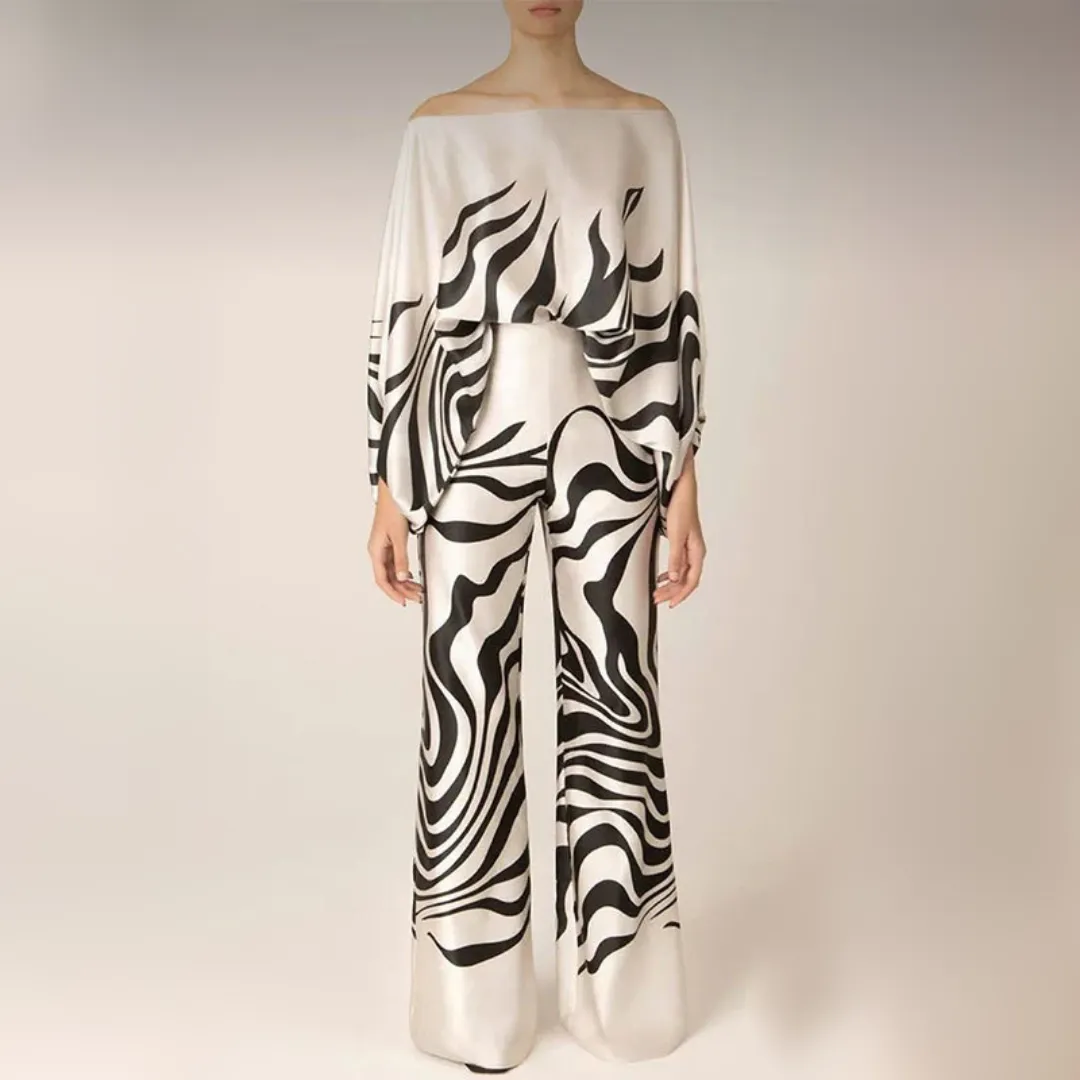 Elegant Striped Wide-Leg Set