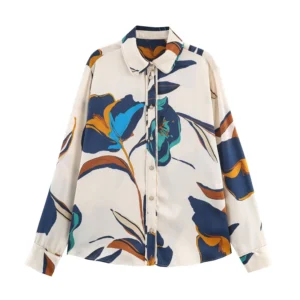 Floral Print Satin Shirt