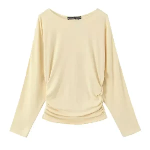 Batwing Sleeve Top - Butter Yellow